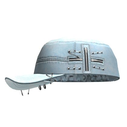 Grunge Zipper Cap Sky Blue