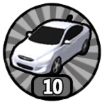 Own 10 Cars Roblox badge thumbnail