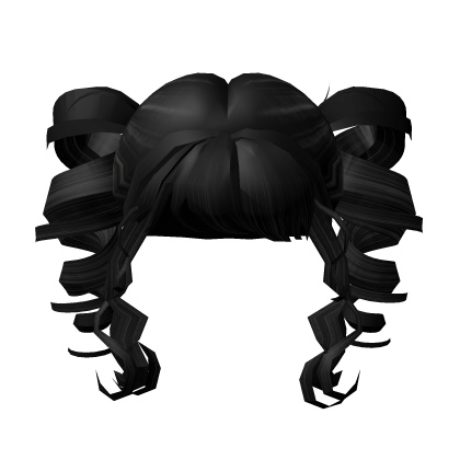 Roblox Item Y2K Black Twirly Pigtails