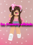 Cow strawberry milk shake