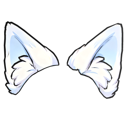 Cartoony Blue Fox Ears