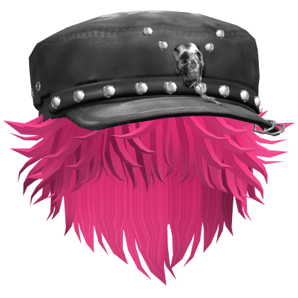 Fluffy Emo Black Beret Y2K Boy Hair (Pink)