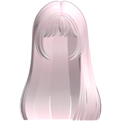 straight hair pink w bangs Roblox item