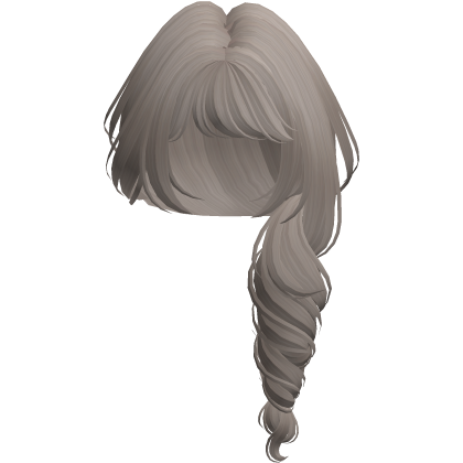 over shoulder curly princess ponytail; ash