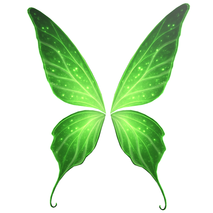 Glowing Magical | Mystical Fairy Wings (Green)