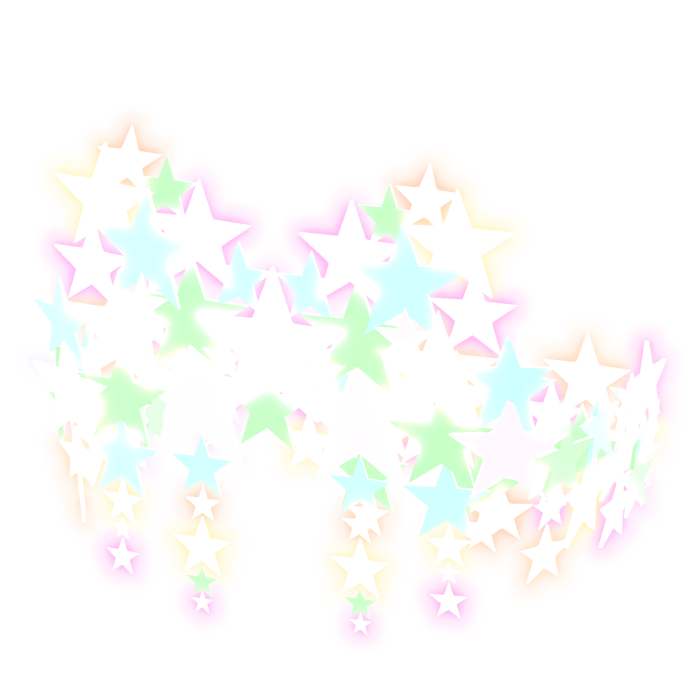 [GLOWING] Hanging Stars Top Pastel Rainbow