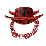 [DROP IN /aTK9X3df] Light Red Covered Leopard Hat
