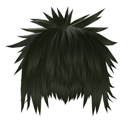 Messy Spiky Emo Dark Green Hair Roblox item