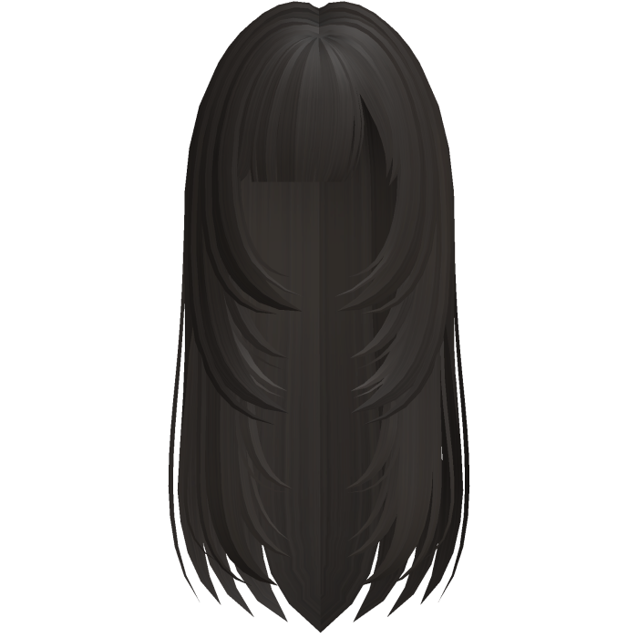 adorable long layered hime bang hair brown