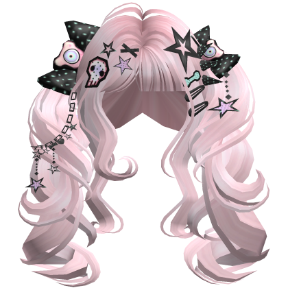 ♡ Scene Fluffy Gyaru Pigtails (Pink)