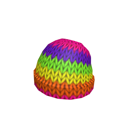 Rainbow Knit Beanie Roblox item