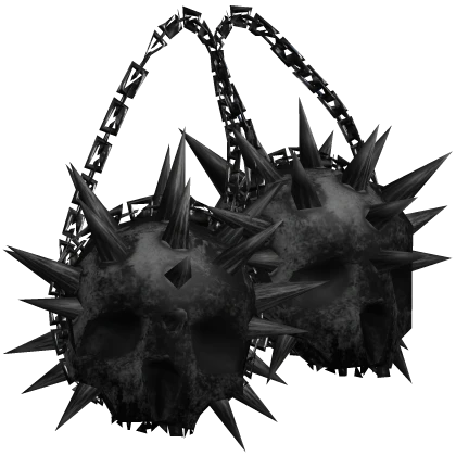 Goth DUEL Black Spiky Hanging Grunge Skull | Roblox Item - Rolimon's