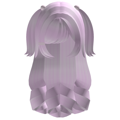 ♡ dark pink long tuft cute kawai curly hair Roblox item