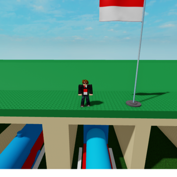 have a photo with the blue train and his friends