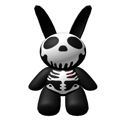 Giant Skeleton Bunny Backpack Black