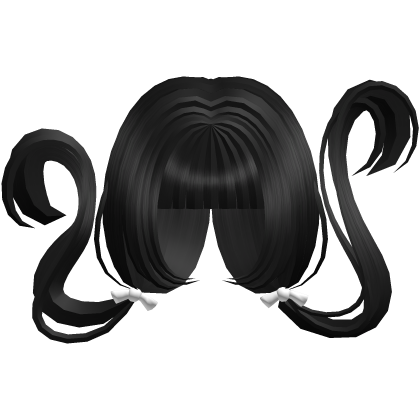 black spooky halloween floating pigtails