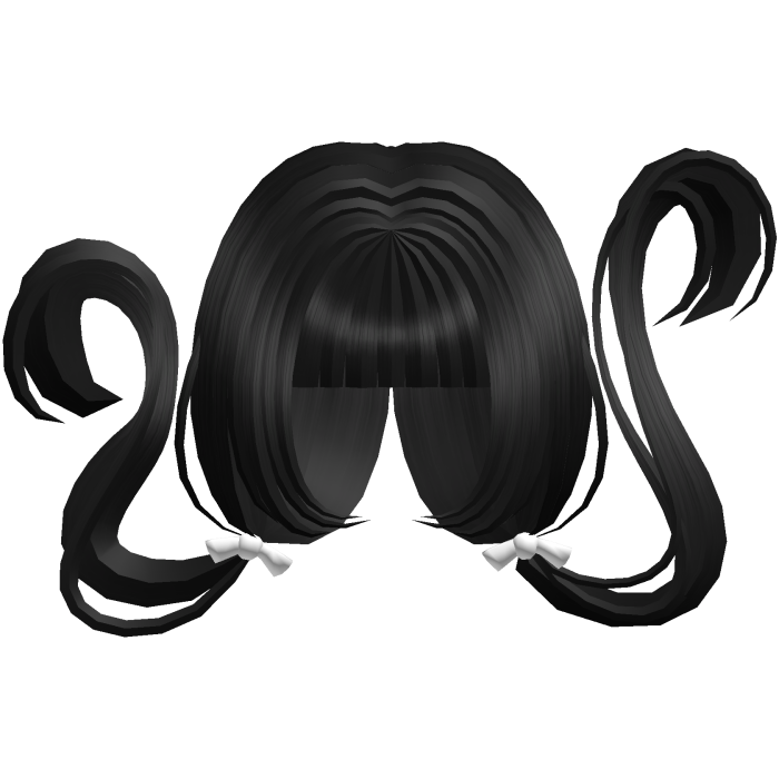 black spooky halloween floating pigtails