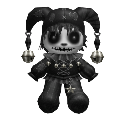 Gothic Emo Front Waist Plushie 3.0 Black