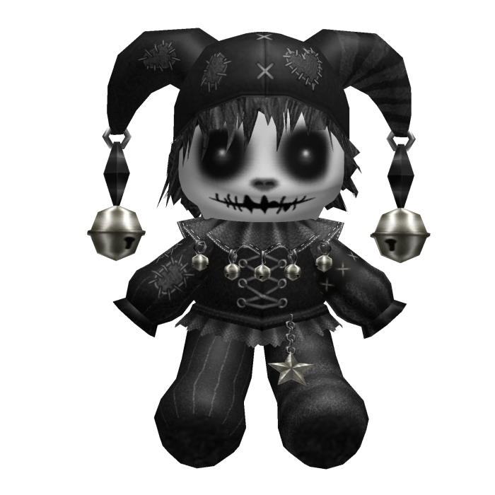 Gothic Emo Front Waist Plushie 3.0 Black