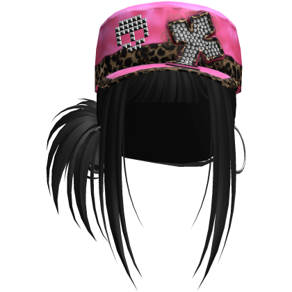 Gyaru Hair w/ Cap & Earrings