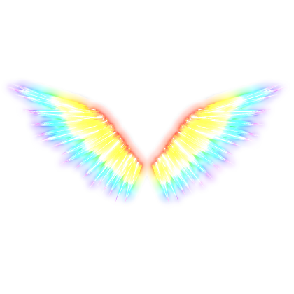 Glowing Rainbow Angel Wings (Emissive) Roblox item
