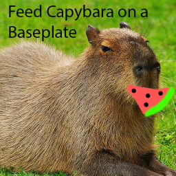 Feed Capybaras on a Baseplate