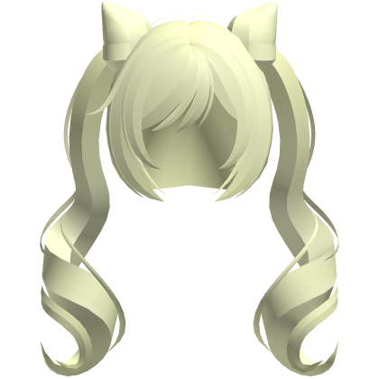 keqing cat buns w curly ponytails yellow Roblox item