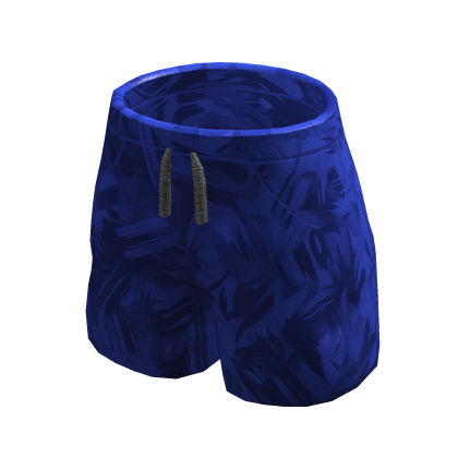 Summer Brush Pattern Shorts | Blue thumbnail