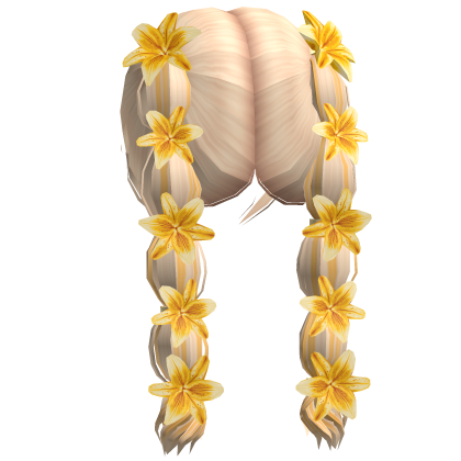 Summer Lily Flower Bubble Braids (Blonde & Yellow)