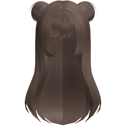 adorable brown baby bun long hair Roblox item