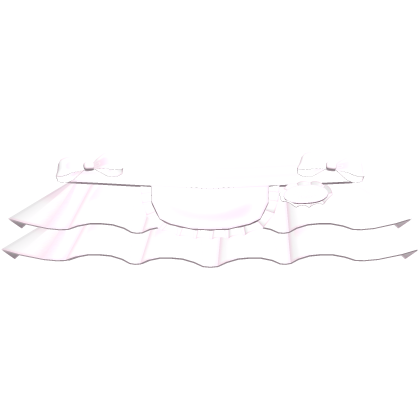chef top with cute bow ruffles in white