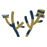 Blue and Yellow Antlers!