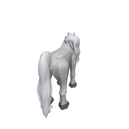 Updated horse with mesh nylon halter (Cream)