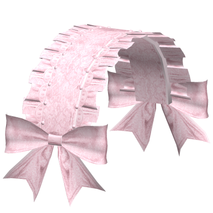 pink coquette ruffled angelic headdress