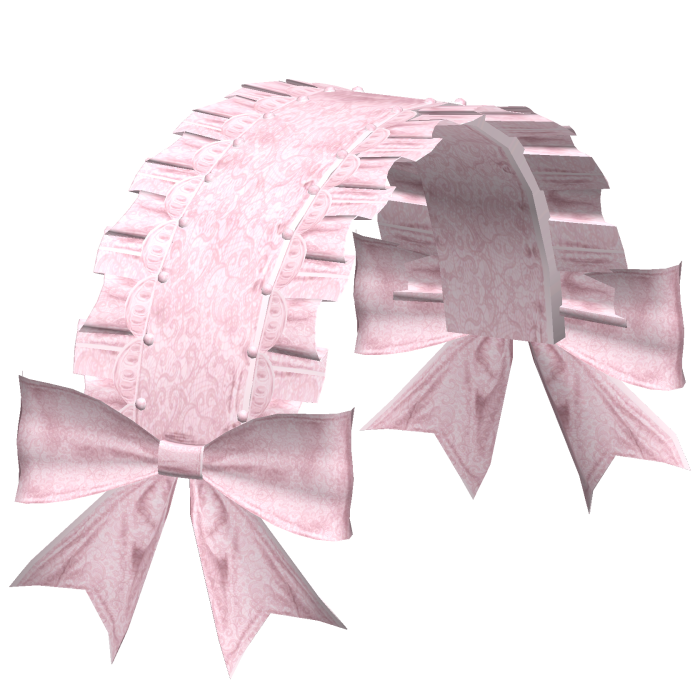 pink coquette ruffled angelic headdress