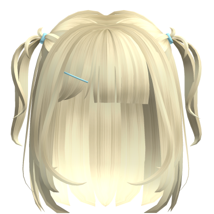 ♡ Kawaii yellow short mini twintails Roblox item