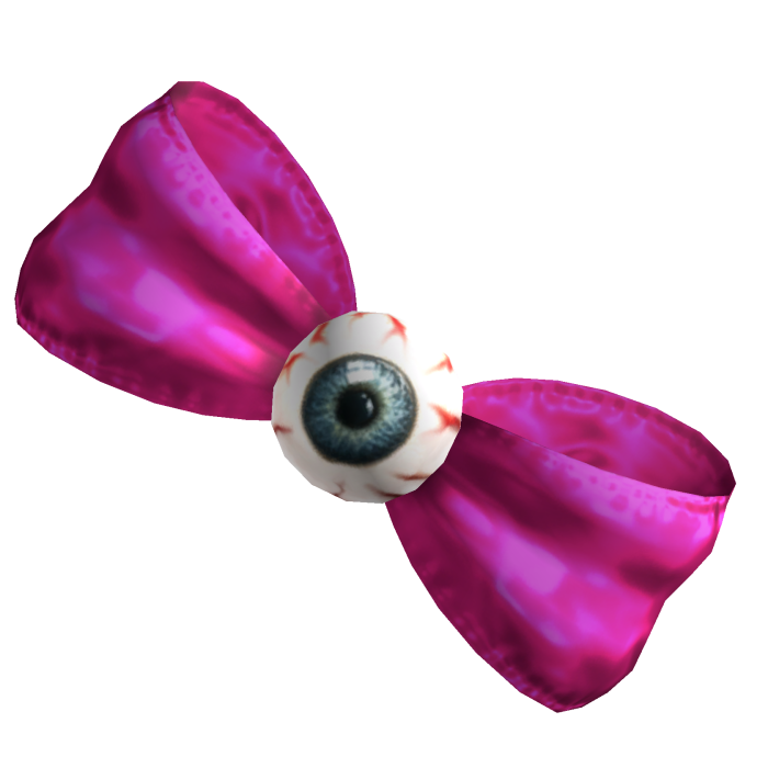Halloween Eyeball Bow Spooky Latex Creepy Pink