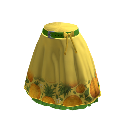 Summer Dress Skirt | Pineapple Yellow & Green thumbnail
