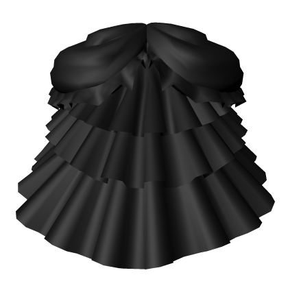 Black Rococo Train Back Bustle Skirt