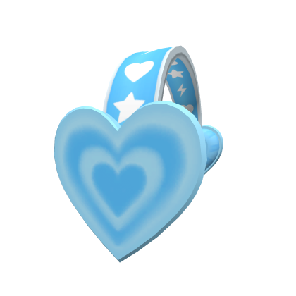 Preppy Blue Heart Wave Headphones