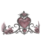 Heartstone Tiara: Silvery Enchanted Pink Blush