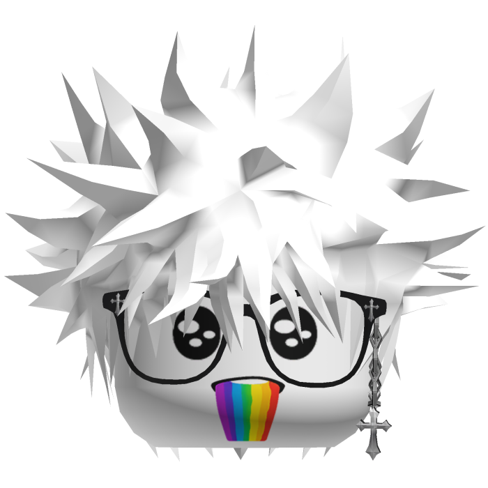 “Rainbow Dashie with White Spiky Hair Y2K