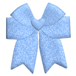 Blue Glitter Bow