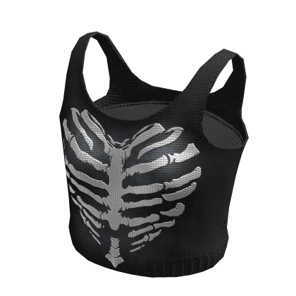 Skeleton Tank top Black