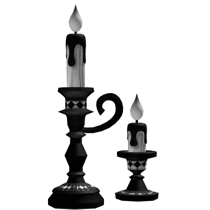 Emo Gothic Candle Set Black
