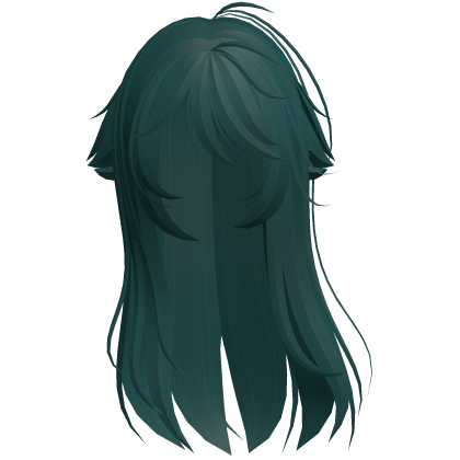 Teal Shy Moe Cat Girl Windy Whispy Hair