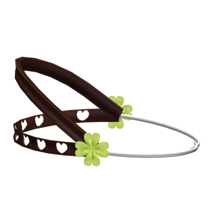 ♡ cute kawaii clover braces headgear in brown