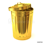 Golden Trash Cans