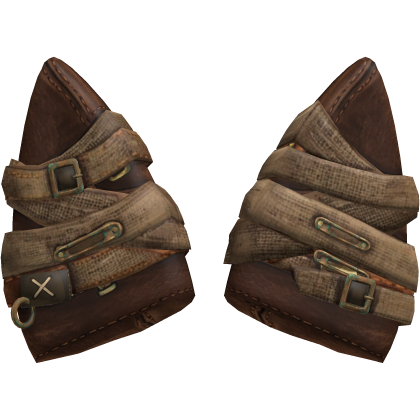 Brown Buckled Leather Cat Ears