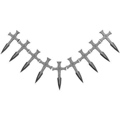 (L) Waist White Cross Spikes